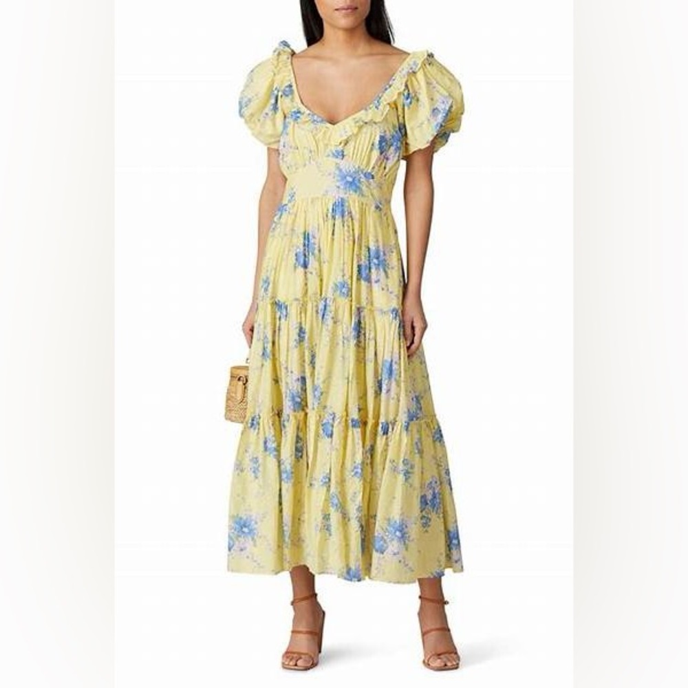 NWT Love Shack Fancy Emory Dress Sunshine Garden - Picture 4 of 9